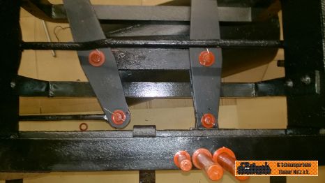 Die Bremsverteilungshebel sind montiert.