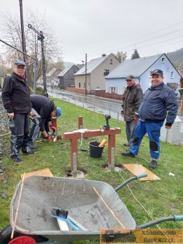 Das Ablagejoch wird gebaut.