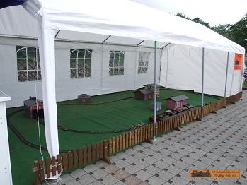 Die Gartenbahn am Samstag.