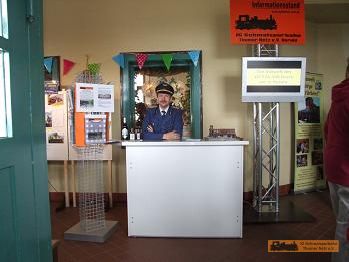 Unser Infostand als Regenvariante.