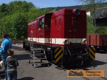 Hier konnte jeder mal mitfahren.