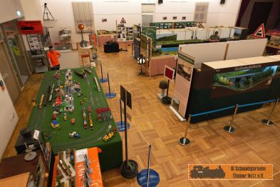 Die Lego Bahn aus der Luft.