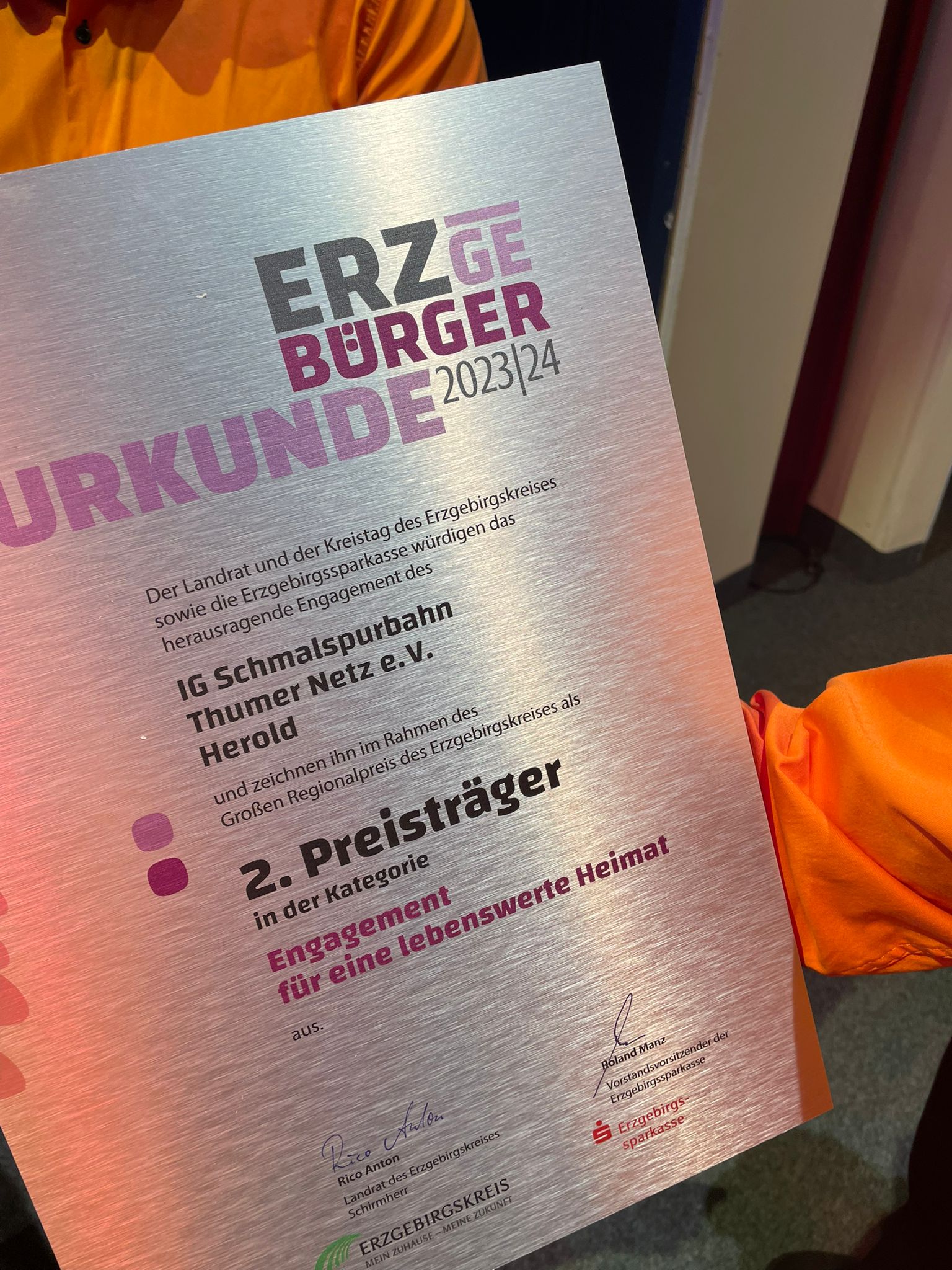 Das ist ein sehr sch&ouml;ner Dank f�r unsere Vereinsarbeit.