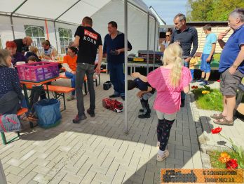 Die Bastelstra&szlig;e f�r die Kinder.