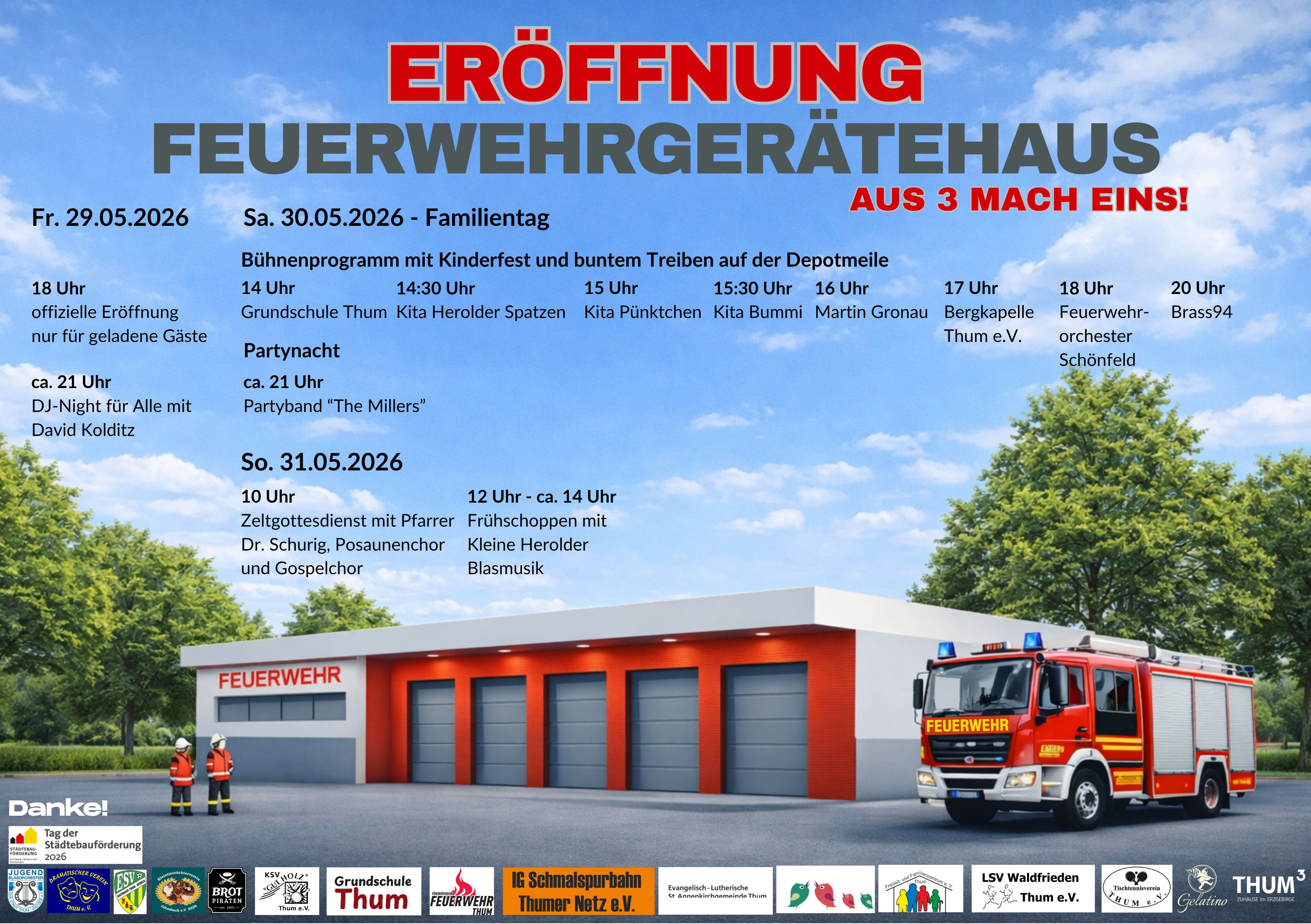 Er&ouml;ffnung unseres neuen Feuerwehrger&auml;tehauses