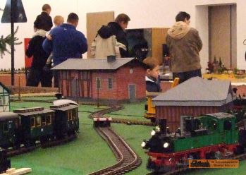 Der Gterschuppen bei unserer Modellbahnausstellung 2009.